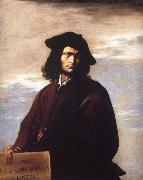 Salvator Rosa Self portrait oil